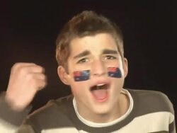 Australia Soccer / Football sports fan - HD &amp; PAL Stock Footage