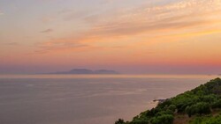 LS Adriatic Seascape At Sunrise Stock Footage