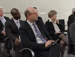 HD: People Concentrate On Speech Stock Footage