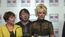CLEAN : Pamela Anderson speaks at French National Assembly News Clip