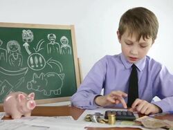 boy and financial success Stock Footage