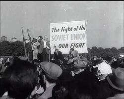 SOVIET SUPPORT RALLY - News Clip