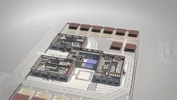 Schematic cross section of daycare in 3d Stock Footage
