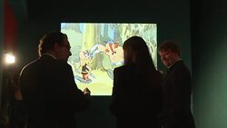 CLEAN : Monica Bellucci visits exhibition honouring Asterix author News Clip