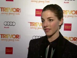 INTERVIEW - Olivia Thirlby says that kids that are different face marginalization, on the importance to let them know that there's a place for them, says she's a fan of Jane Lynch Stock Footage