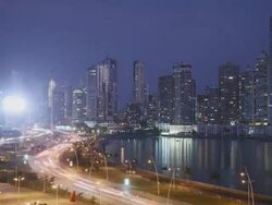 Panama City Night Stock Footage