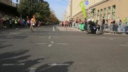 Athletes at Berlin Marathon, major running and sporting event  Stock Footage