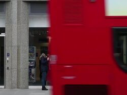 General Views Of Royal Bank Of Scotland Branch Stock Footage