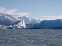 Iceberg landscape in the Moreno Glacier Stock Footage