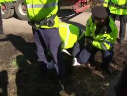 Police Arresting Fracking Protester News Clip