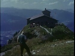 Hitler's Berchestgaden, or Eagle's Nest, ca 1949 and mountain scenes from the tea house, Stock Footage
