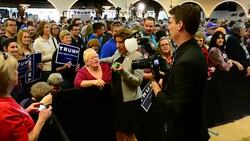 Trump Rally All Access Waterloo Iowa October 27 2015 Stock Footage