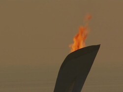 Sochi Olympic Flame Burning News Clip