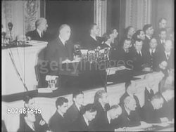 Franklin D Roosevelt's Historic Report Pt2 - Appeasement News Clip