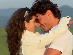 HD: Couple On A Meadow Stock Footage