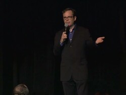 SPEECH: Tom Calderone introduces Matthew Morrison at the Starburst Presents Songwriters Music Series To Benefit The VH1 Save The Music Foundation With Matthew Morrison at New York NY.  Stock Footage