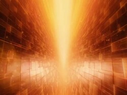 There is passage between abstract walls Stock Footage