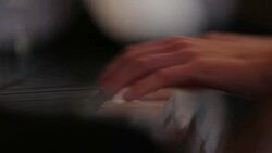 Woman playing piano close up shoot Stock Footage