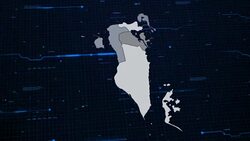 Bahrain network map Stock Footage