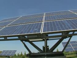 Solar Panels. Camera Moves. Stock Footage