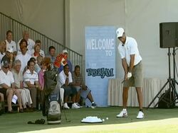 Tiger Jam X Golf Clinic Stock Footage