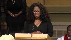 U.S. First lady Michelle Obama lauded poet, Maya Angelou as the first person who let her know she could be a strong and smart black woman, joining other famous admirers, family and friends in a private memorial service Saturday. (June 7) News Clip
