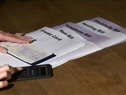 Paying Debts (Bills) Stock Footage