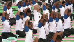 CLEAN : Millions stretch and bend for International Yoga Day News Clip