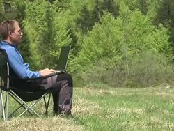 HD: Yuppie In Nature Stock Footage