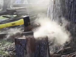 Cutting Wood Stock Footage
