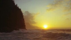North Shore Kauai, Na Pali Coast, Ke'e Beach Stock Footage