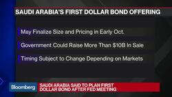 Saudi Arabia Plans to Sell First International Bond News Clip
