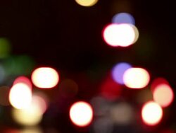Highly defocused street lights Stock Footage