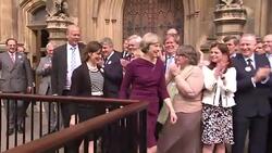 Theresa May Walks Out to Applause After Second Ballot Win News Clip