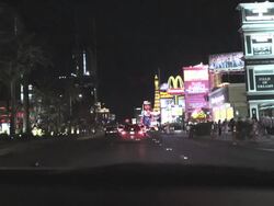 POV Driving on Las Vegas Boulevard, Nevada, USA Stock Footage