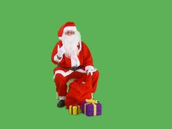 Santa Giving Presents Stock Footage