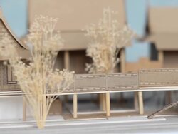 focus close up : thai house style model Stock Footage