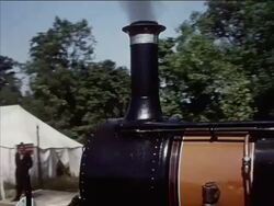 The Bluebell Line, Sussex - Victorian steam trainline maintained by amateurs.  Stepney at Sheffield Park Station, England, UK.  1963 Stock Footage