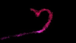 heart shape with paticular Stock Footage