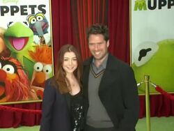 Alyson Hannigan, Alexis Denisof at the The World Premiere of Walt Disney's 'The Muppets' at Hollywood CA. (Footage by WireImage Video/Getty Images Entertainment Video) Stock Footage