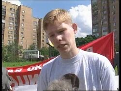 Pro-Milosevic supporters demonstrate outside Yugoslav embassy News Clip