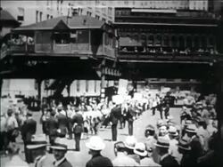 B/W 1932 WWI veterans in Bonus March / Washington DC Stock Footage