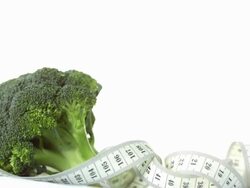 HD: Broccoli Wrapped In Measuring Tape Stock Footage