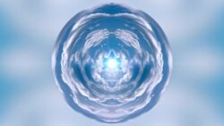 Clouds warp around the sun in a blue sphere. Stock Footage