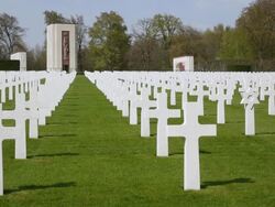 WS View of American war cemetery site / Sandweiler, Luxembourg Stock Footage