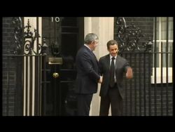 Gordon Brown meets Nicolas Sarkozy News Clip