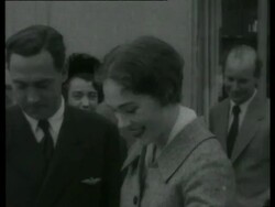 Julie Andrews returns home from USA Stock Footage