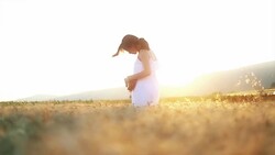 Musician in the nature Stock Footage