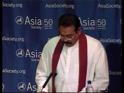 President Rajapaksa speaks at event organised by the Asia Society News Clip