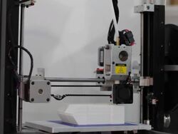 Three dimensional 3D printing machine in action Stock Footage